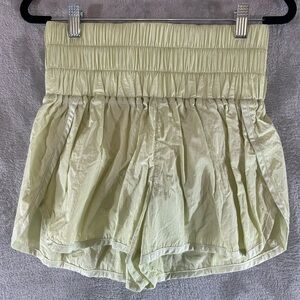 FP MOVEMENT The Way Home Running Shorts Size Medium Whipped Lime Green